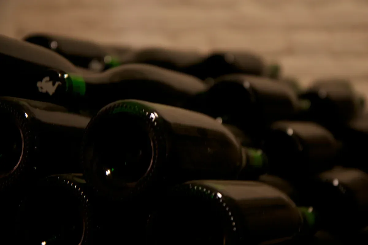 Bottles resting at the Cantillon Brewery and Gueuze Museum in Brussels, near chocolate tours in Brussels